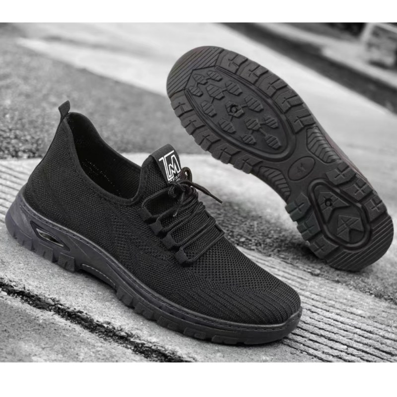 全黑透气男布鞋